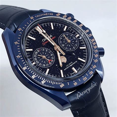 omega speedmaster professional moonwatch blue|omega speedmaster moonwatch bezel.